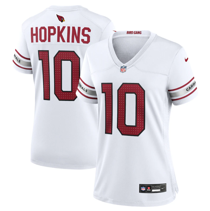 Women's Arizona Cardinals #10 DeAndre Hopkins New White Stitched Game Jersey(Run Small)